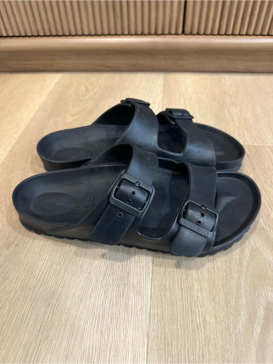 Birkenstock Arizona Men\'s Black Double-Strap Slide Sandals size 41 US 8 main image 5